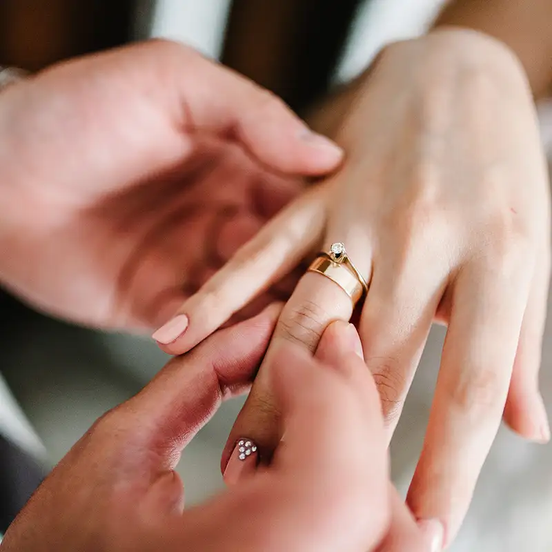 Ringtausch bei einer Hochzeit